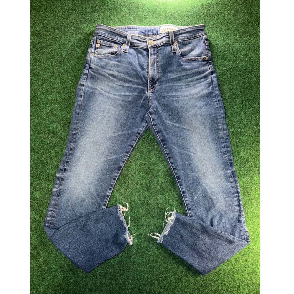 AG Adriano Goldschmied Farrah Skinny Ankle High Rise Raw Hem Jeans 31R MP1777RH